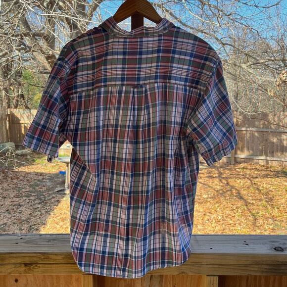 Ralph Lauren Men's Button Down Short Sleeve Shirt Plaid Size L - Picture 2 of 5